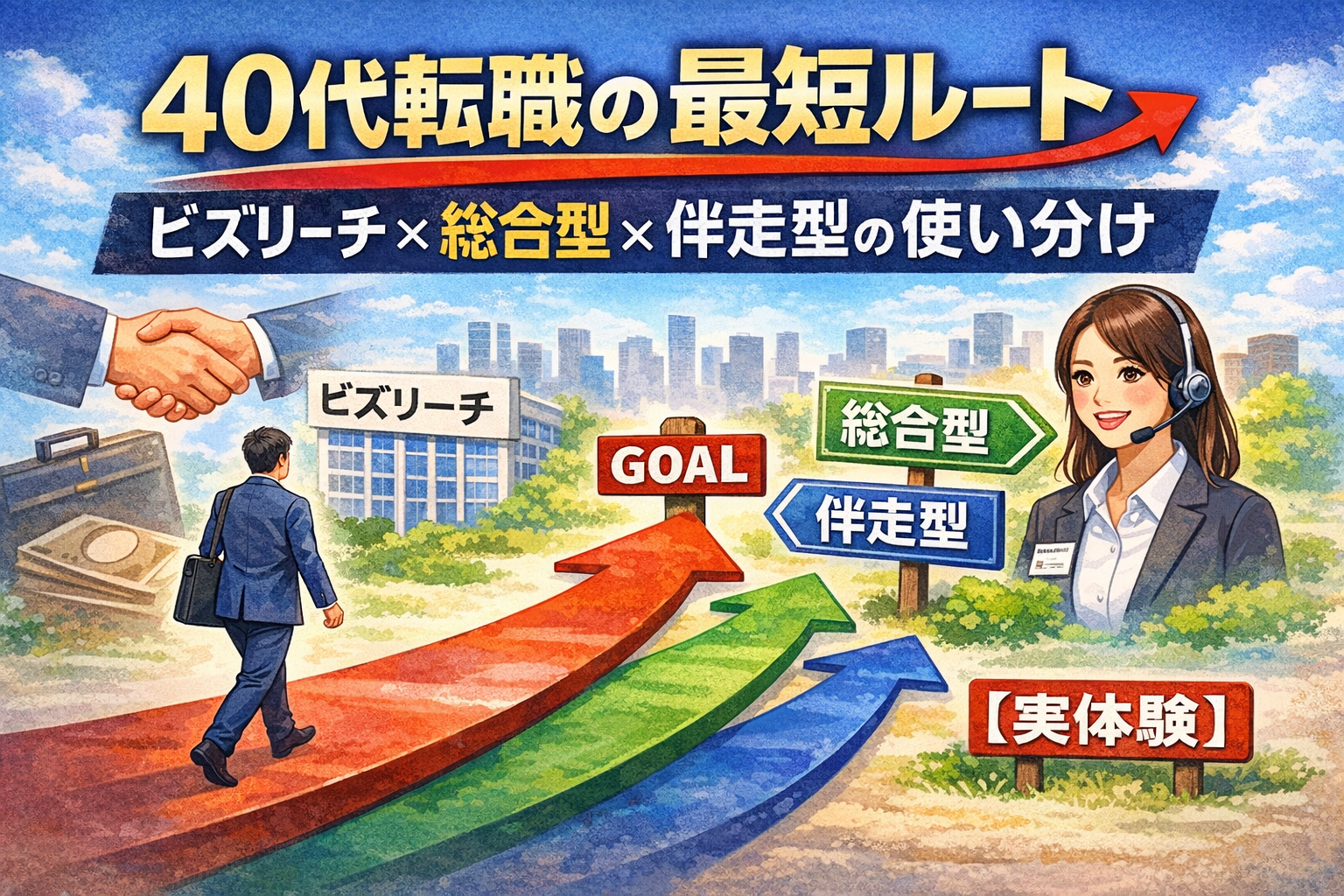 40代転職の最短ルート｜ビズリーチ×総合型×伴走型の使い分け