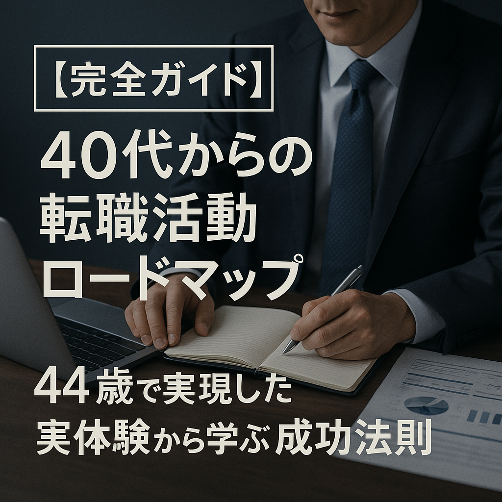 【完全ガイド】40代からの転職活動ロードマップ｜44歳で実現した実体験から学ぶ成功法則