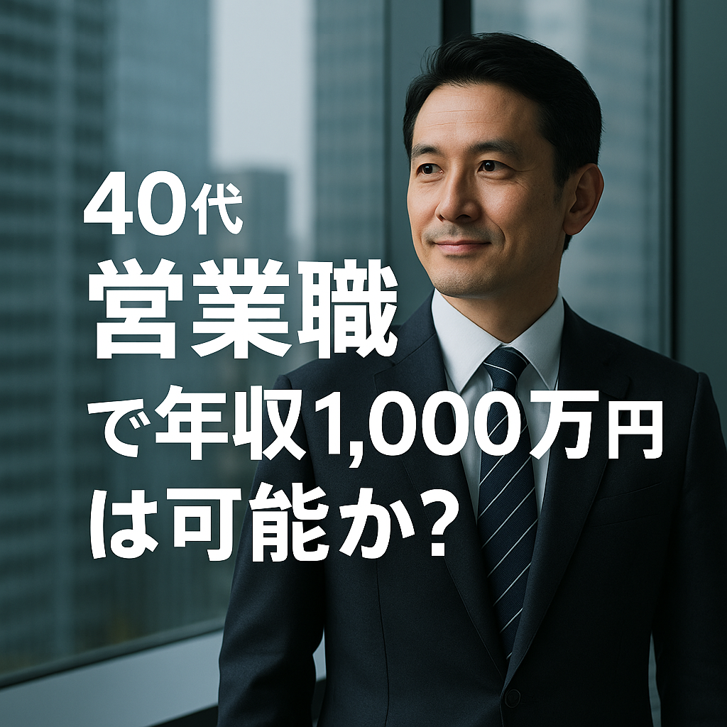 「営業で年収1,000万円」は現実か？40代転職で見えたリアルな条件と成功への道