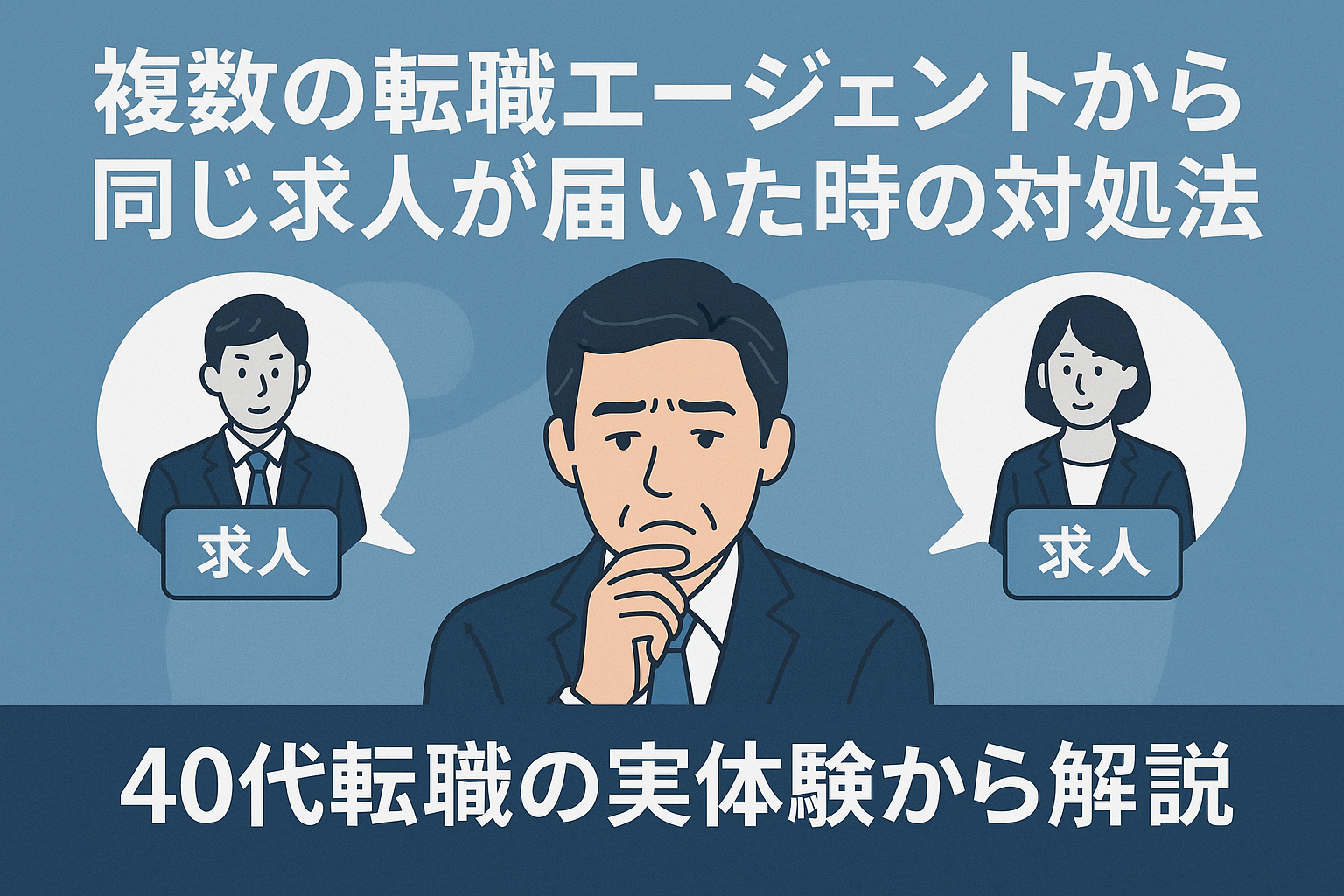 複数の転職エージェントから同じ求人が届いた時の正しい対処法｜40代転職の実体験から解説