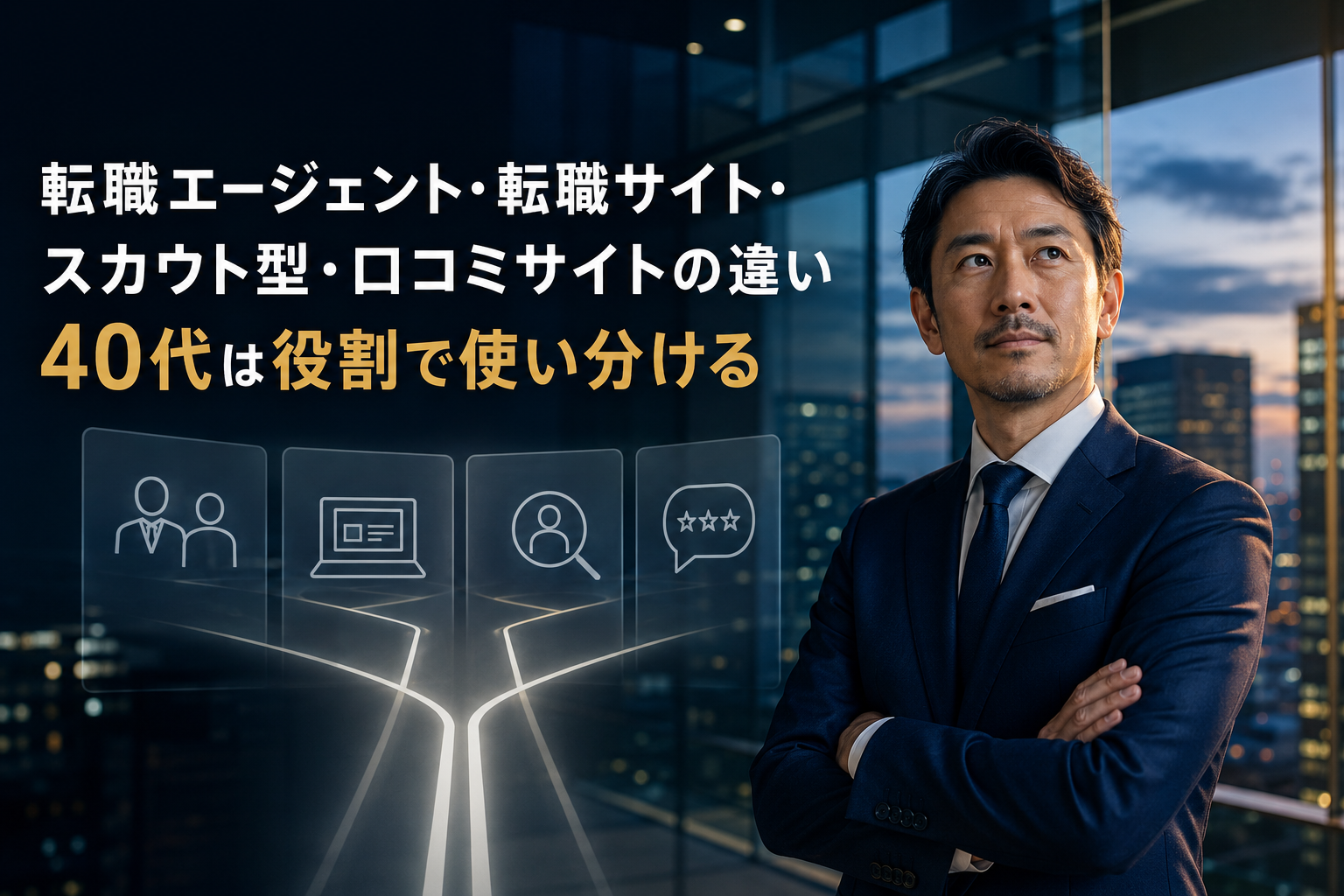 転職エージェント・転職サイト・スカウト型・口コミサイトの違い